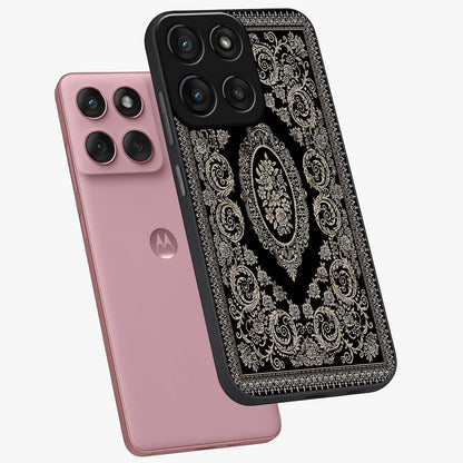 Noir Bloom Elegance Glass Case displayed in angled mockup highlighting refined flower design with stylish noir aesthetic.