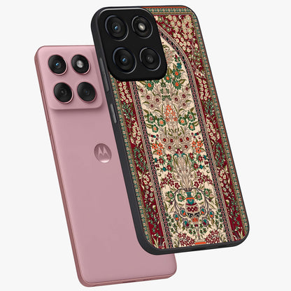 Persian Inspired Glass Case displayed in angled mockup highlighting intricate traditional design with elegant cultural aesthetic.