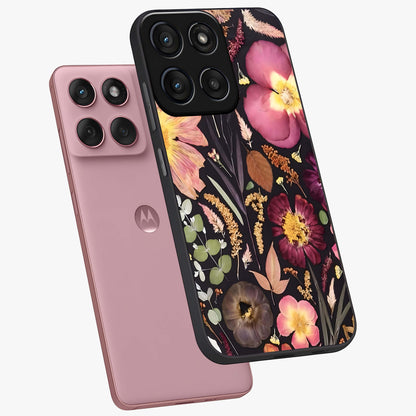 Petal Dream Tapestry Glass Case displayed in angled mockup highlighting decorative petal pattern with elegant botanical aesthetic.