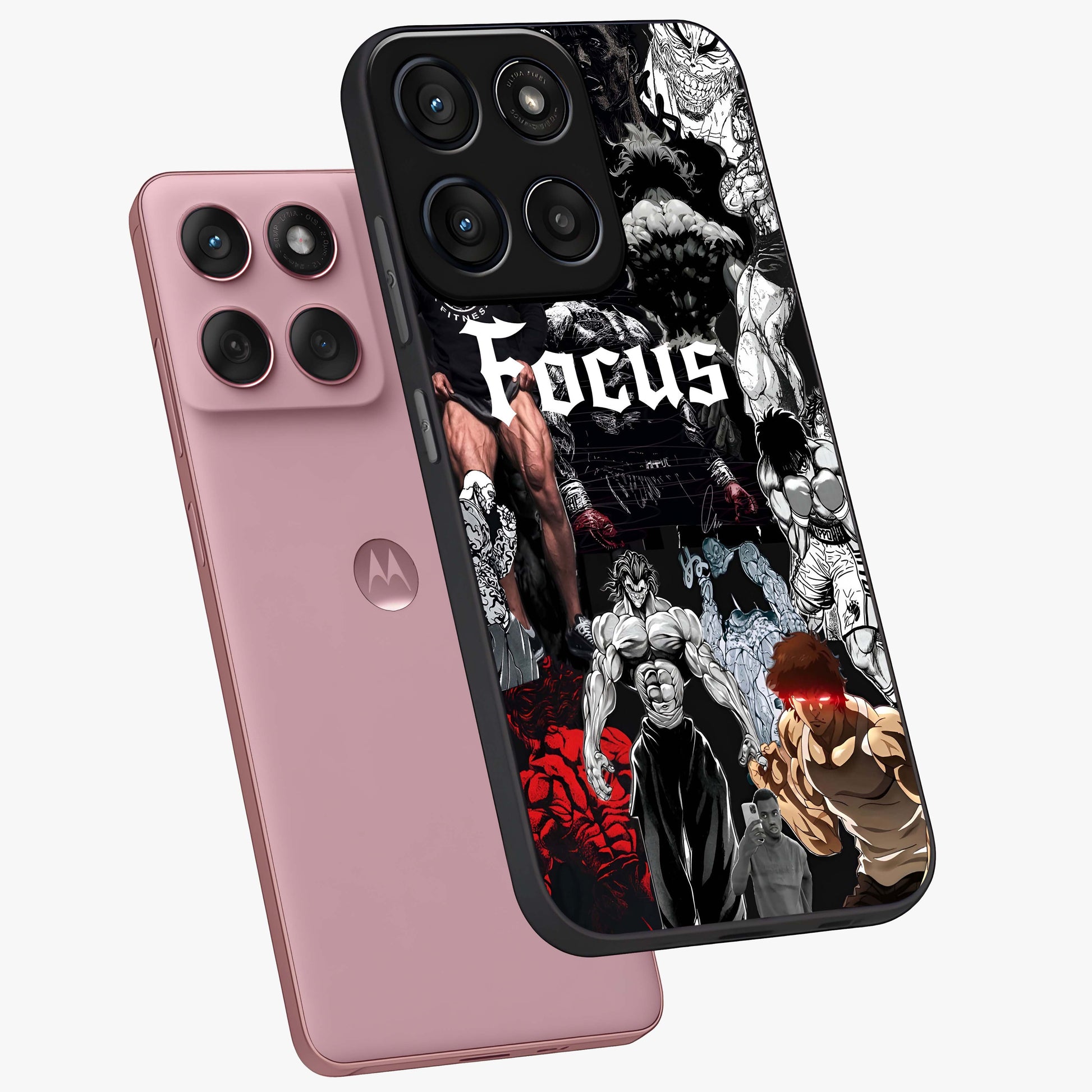 Relentless Power Focus Glass Case displayed in angled mockup highlighting bold statement design with modern aesthetic style.