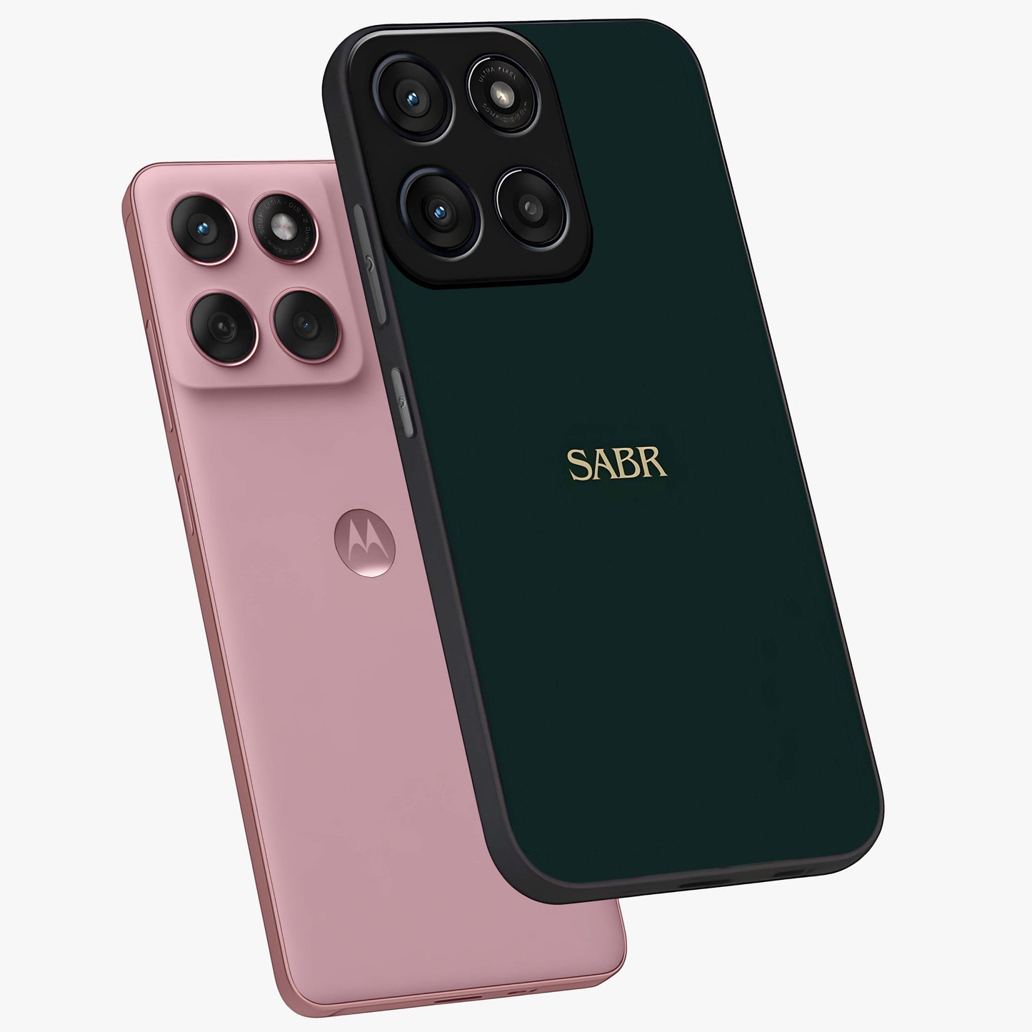 Sabr Minimal Patience Glass Case displayed in angled mockup highlighting simple inspirational design with clean aesthetic style.