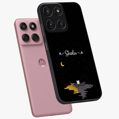 Silent Night Row Glass Case displayed in angled mockup highlighting peaceful evening design with dreamy night aesthetic.