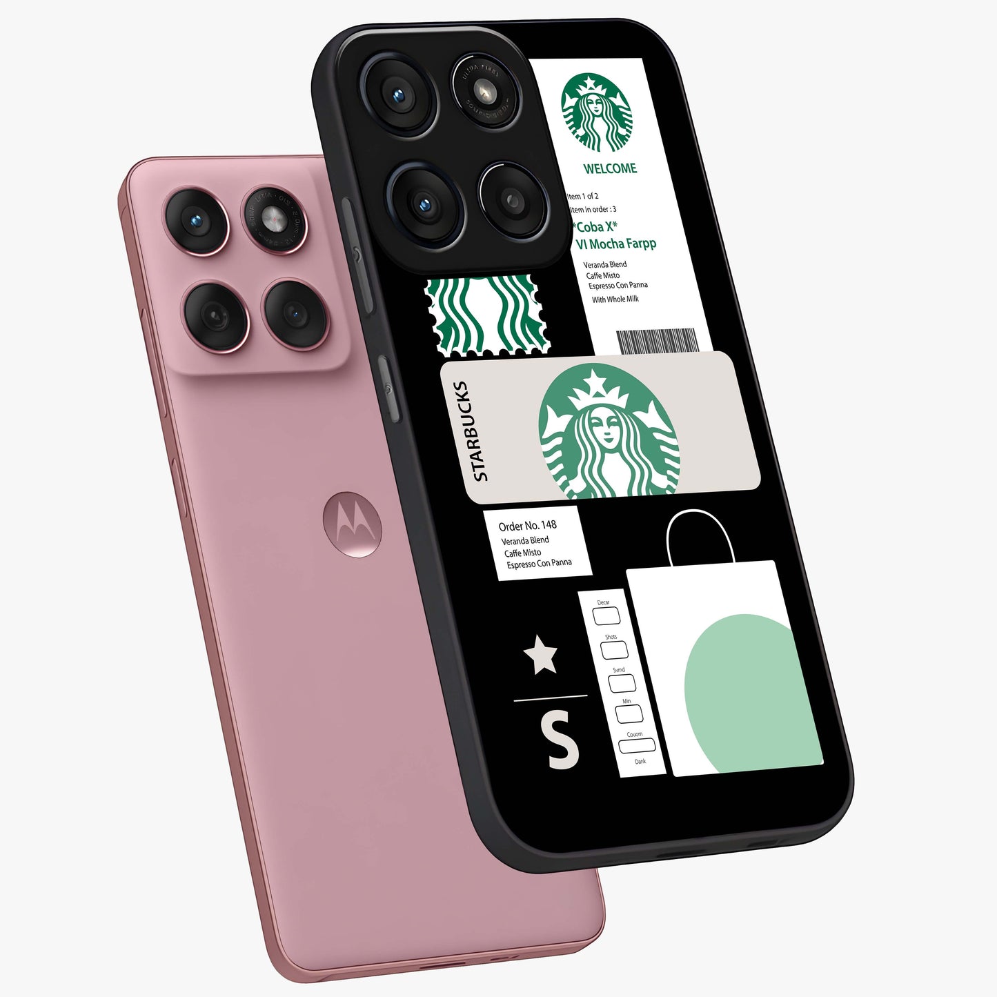 Starbucks Mocha Glass Case displayed in angled mockup highlighting stylish mocha themed design with cozy café aesthetic.