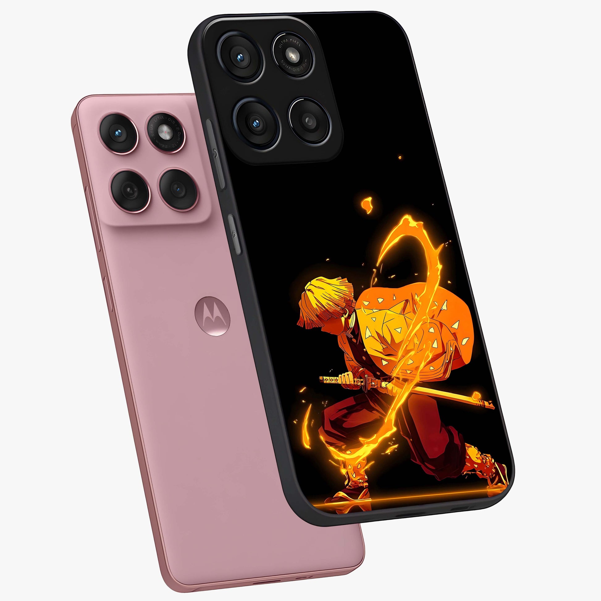 Thunder Flame Execution Glass Case displayed in angled mockup highlighting dramatic fire themed design with intense fantasy aesthetic.