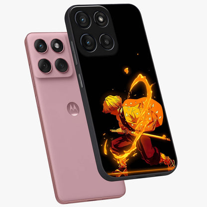 Thunder Flame Execution Glass Case displayed in angled mockup highlighting dramatic fire themed design with intense fantasy aesthetic.