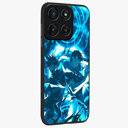 Cursed Energy Clash Glass Case upright view showcasing dramatic clash artwork with bold supernatural theme.