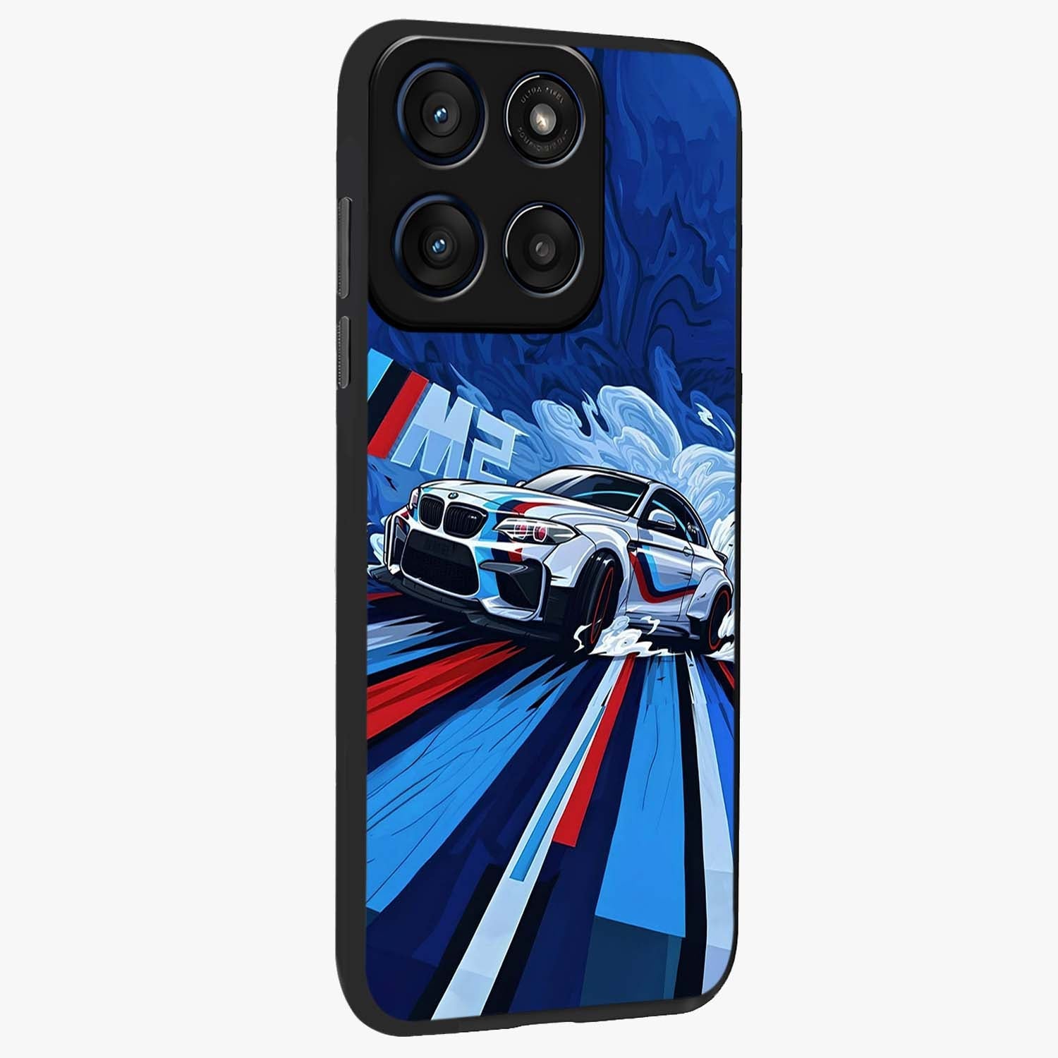 Drift Power Rush Glass Case upright view showcasing high speed racing artwork with bold automotive theme.
