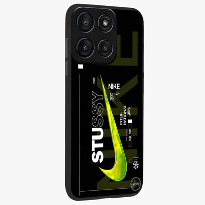 Neon Street Edition Glass Case upright view showcasing colorful neon artwork with modern street culture theme.