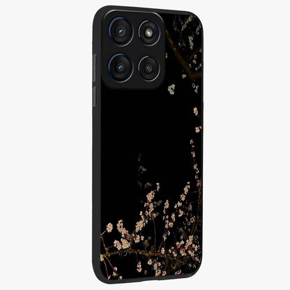 Petal Moon Light With Custom Name Glass Case upright view showcasing elegant floral moon artwork with personalized aesthetic.