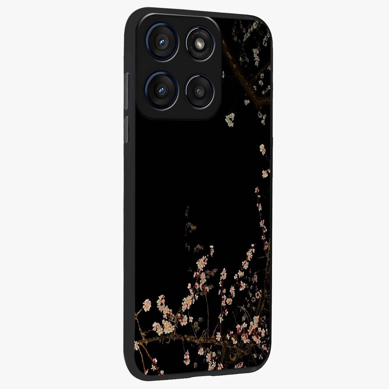 Petal Moon Light With Custom Name Glass Case upright view showcasing elegant floral moon artwork with personalized aesthetic.