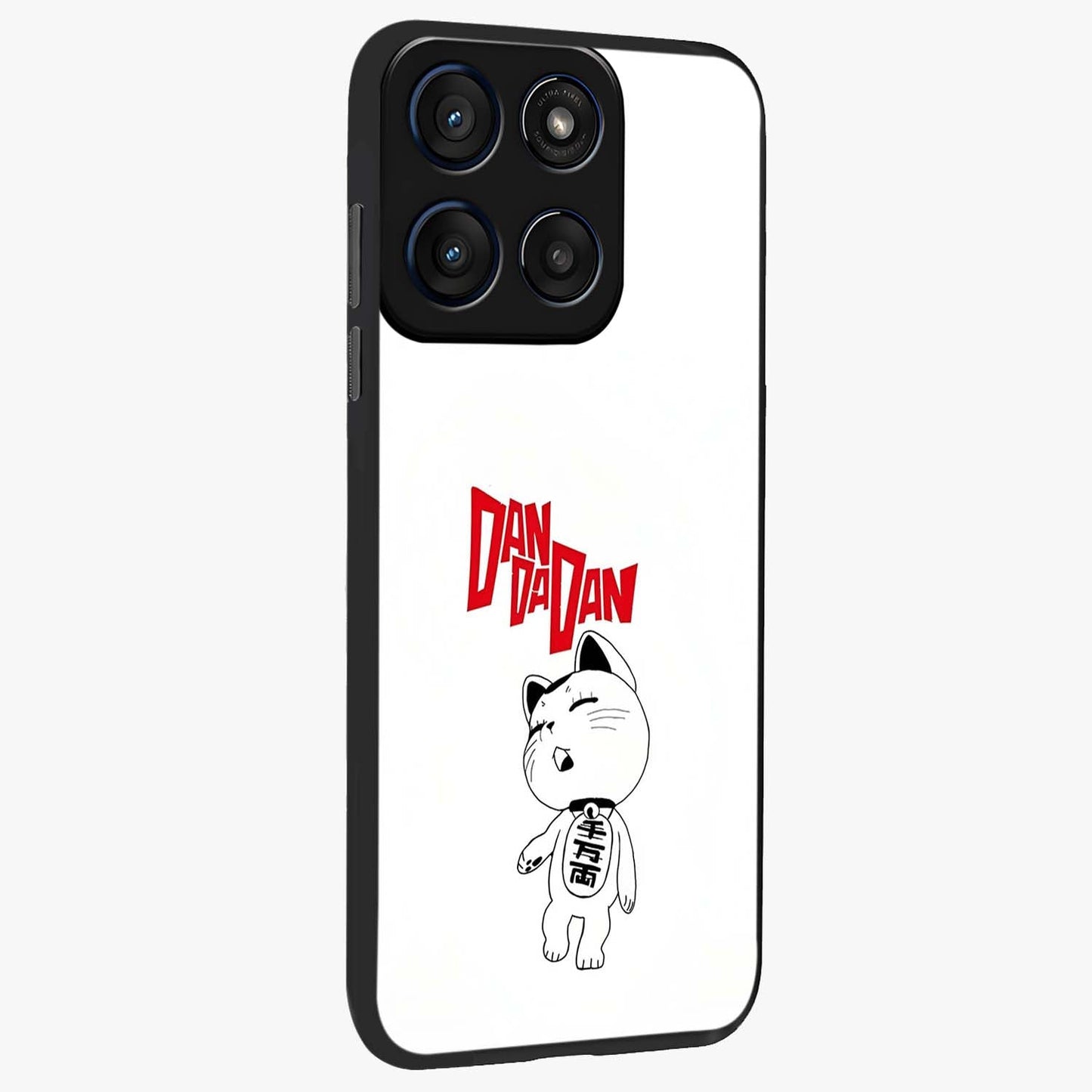 Playful Spirit Charm Glass Case upright view showcasing vibrant charm artwork with fun artistic theme.