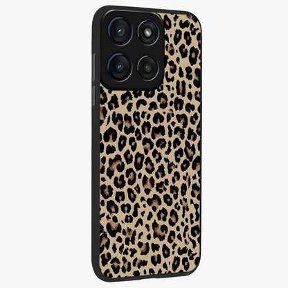 Savage Chic Pattern Glass Case upright view showcasing trendy decorative artwork with edgy fashion theme.