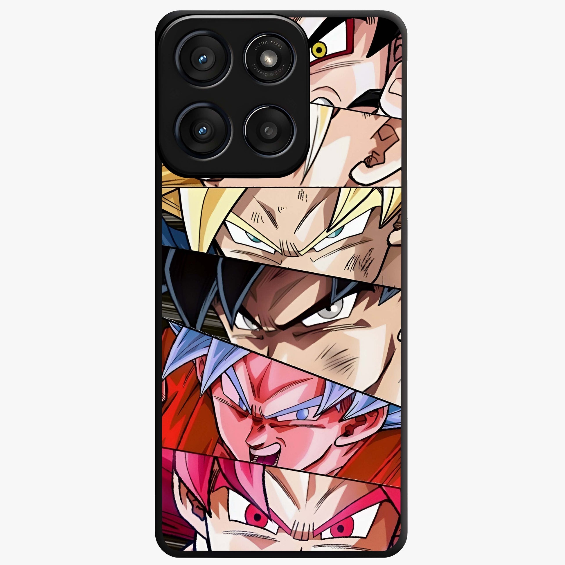 Anime Character Glass Case showing flat back view with vibrant anime artwork and glossy glass finish.
