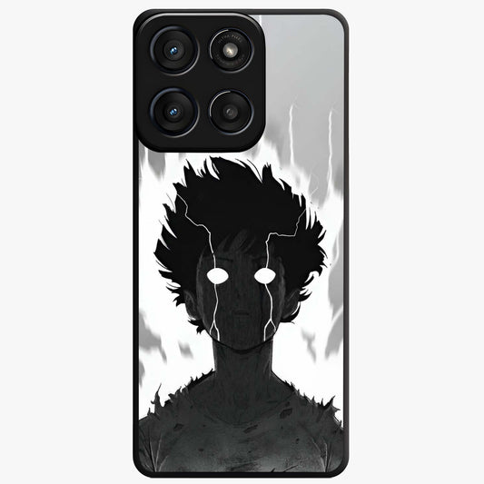 Awakened Inner Rage Glass Case showing flat back view with intense artistic artwork and glossy glass finish.