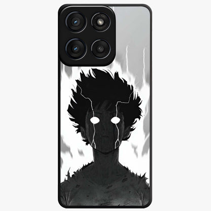 Awakened Inner Rage Glass Case showing flat back view with intense artistic artwork and glossy glass finish.
