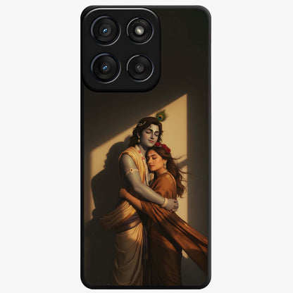 Divine Eternal Love Glass Case showing flat back view with spiritual love themed artwork and glossy glass finish.