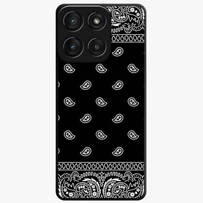Retro Rebel Threads Glass Case showing flat back view with vintage street style artwork and glossy glass finish.
