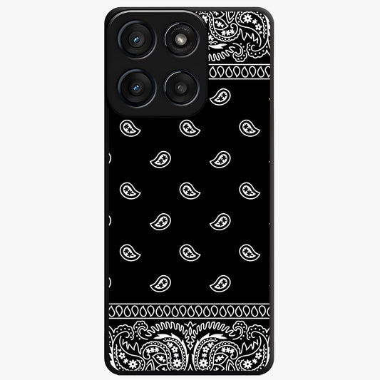 Retro Rebel Threads Glass Case showing flat back view with vintage street style artwork and glossy glass finish.