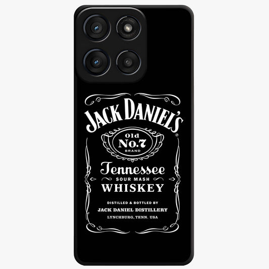 Vintage Whiskey Heritage Glass Case showing flat back view with classic whiskey inspired artwork and glossy glass finish.