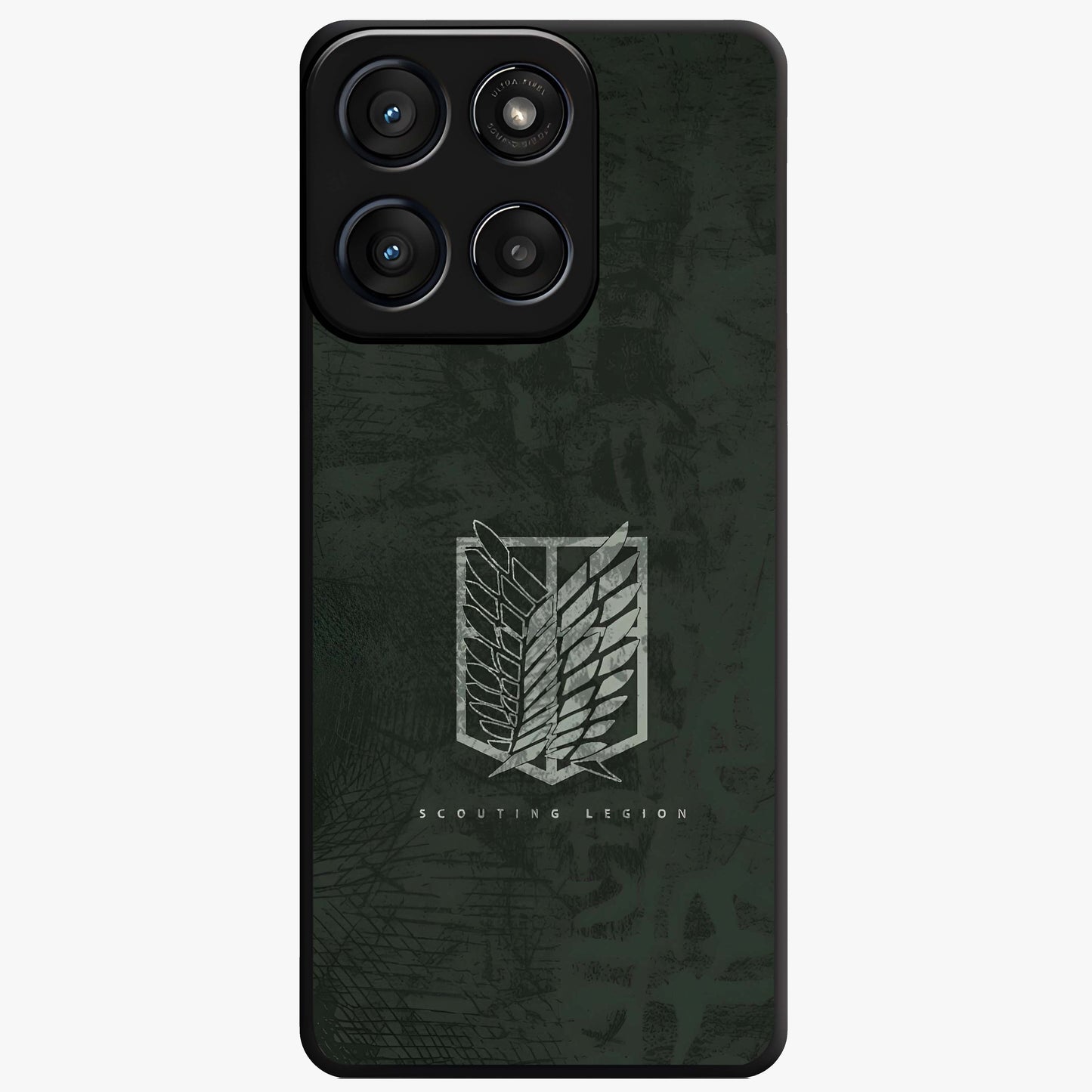 Wings Of Freedom Glass Case showing flat back view with symbolic wings artwork and glossy glass finish.