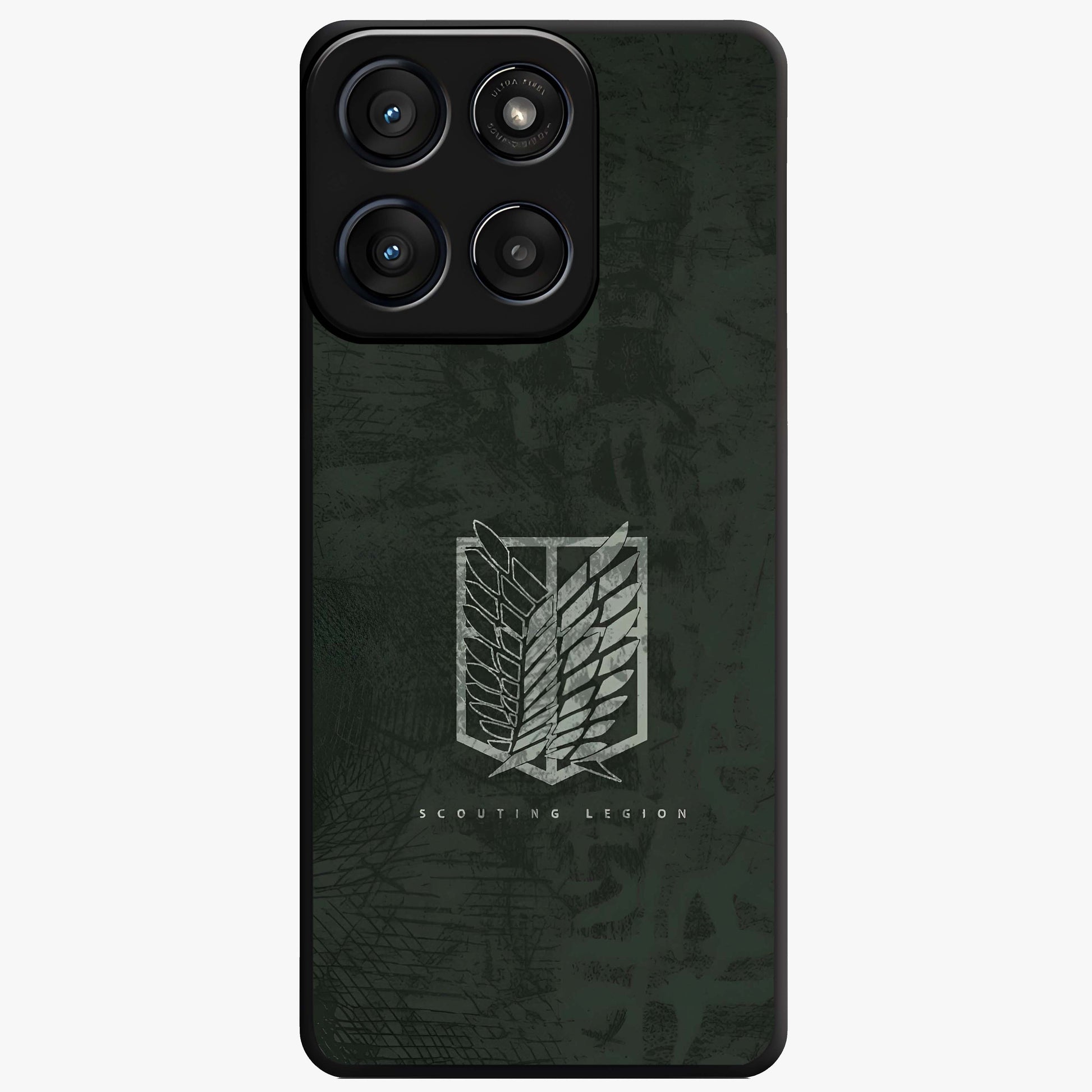 Wings Of Freedom Glass Case showing flat back view with symbolic wings artwork and glossy glass finish.