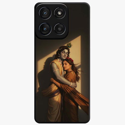 Divine Eternal Love Glass Case showing flat back view with spiritual love themed artwork and glossy glass finish.