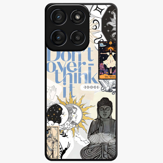 Ethereal Thoughts Glass Case showing flat back view with dreamy artistic artwork and glossy glass finish.
