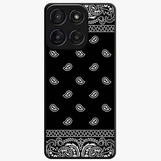 Retro Rebel Threads Glass Case showing flat back view with vintage street style artwork and glossy glass finish.