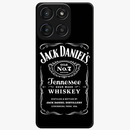 Vintage Whiskey Heritage Glass Case showing flat back view with classic whiskey inspired artwork and glossy glass finish.