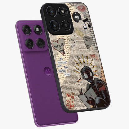 City Dream Sketch Glass Case displayed in angled mockup highlighting minimal city illustration with aesthetic sketch style.