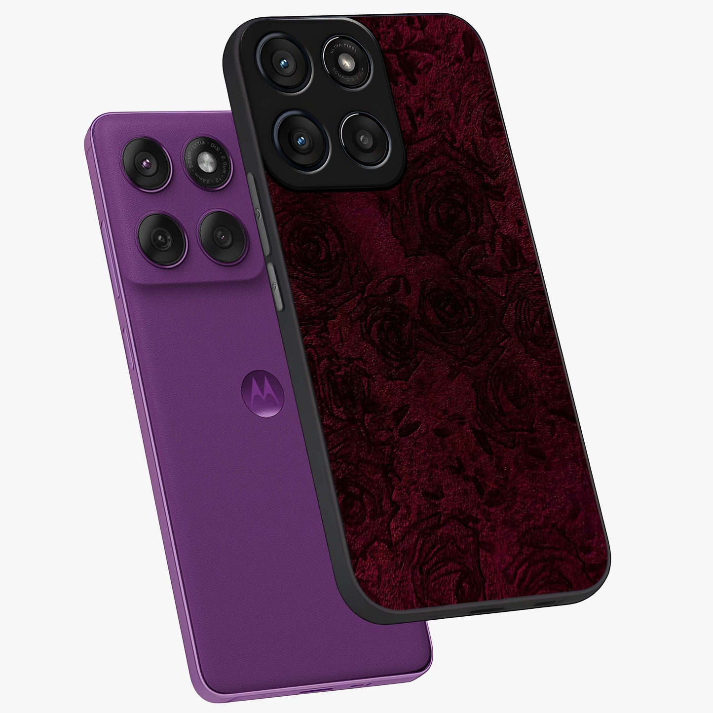 Crimson Fade Flow Glass Case displayed in angled mockup highlighting smooth gradient design with modern aesthetic style.