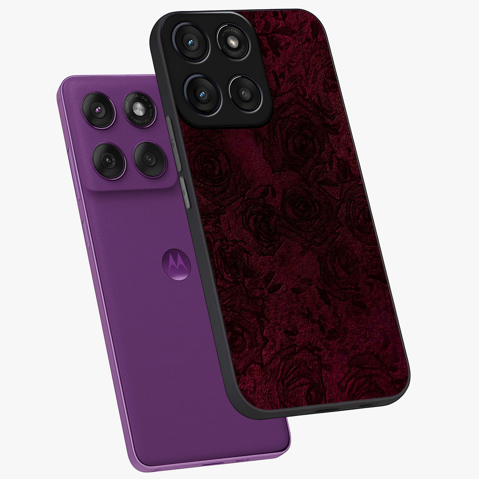 Crimson Fade Flow Glass Case displayed in angled mockup highlighting smooth gradient design with modern aesthetic style.