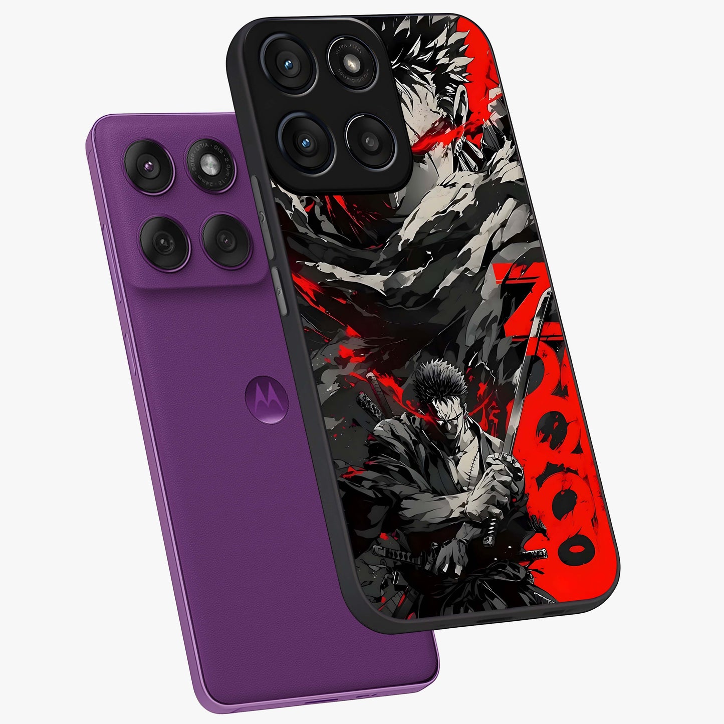 Demon Sword Resolve Glass Case displayed in angled mockup highlighting powerful demon sword illustration with dark fantasy aesthetic.