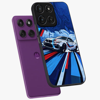 Drift Power Rush Glass Case displayed in angled mockup highlighting powerful drift car design with sporty aesthetic style.
