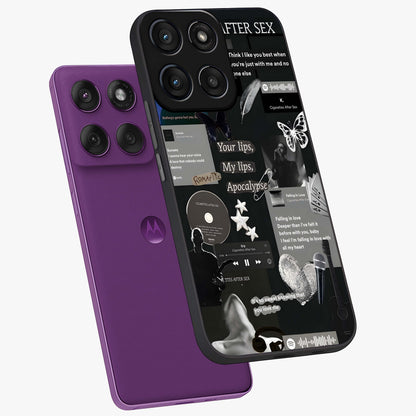 Midnight Love Echo Glass Case displayed in angled mockup highlighting elegant love inspired design with deep aesthetic style.
