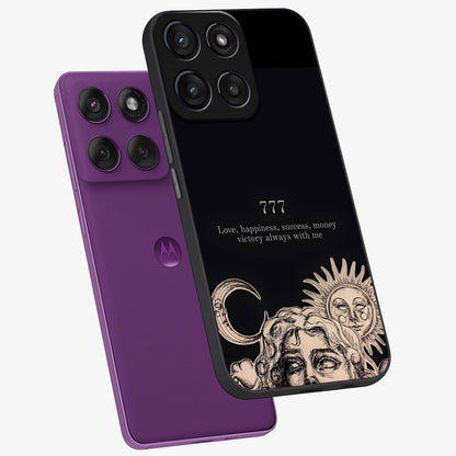 Mystic Victory Aura Glass Case displayed in angled mockup highlighting energetic aura design with bold mystical aesthetic.