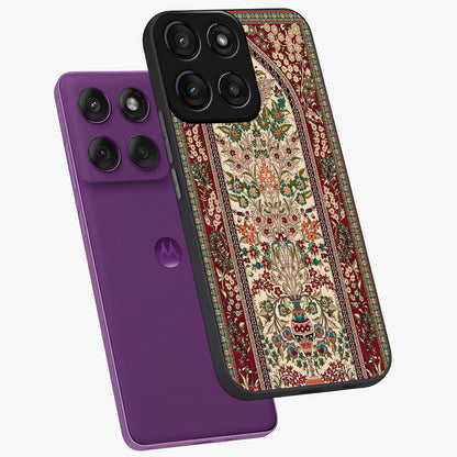 Persian Inspired Glass Case displayed in angled mockup highlighting intricate traditional design with elegant cultural aesthetic.