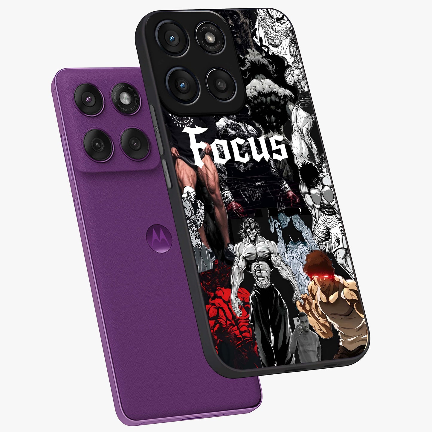 Relentless Power Focus Glass Case displayed in angled mockup highlighting bold statement design with modern aesthetic style.