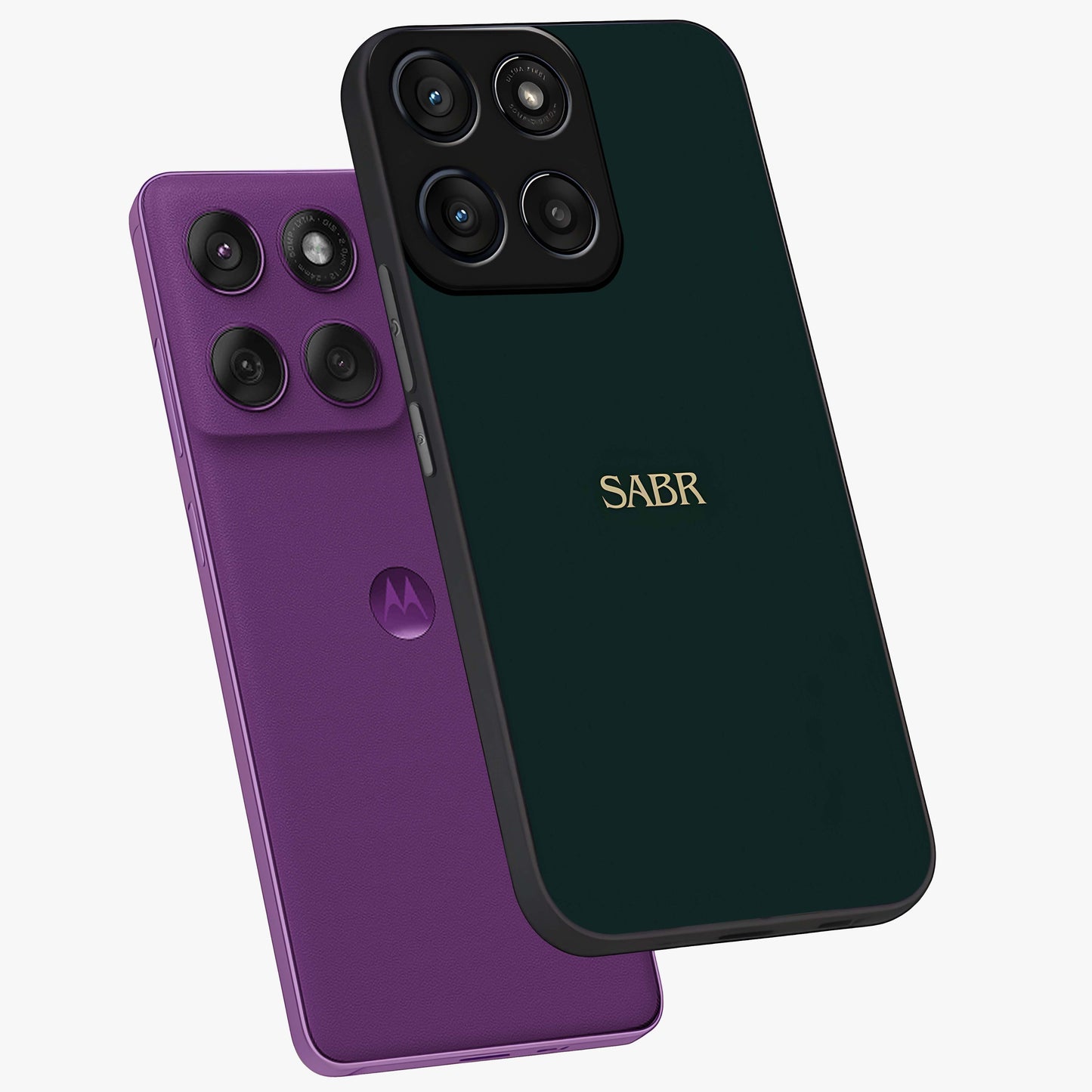 Sabr Minimal Patience Glass Case displayed in angled mockup highlighting simple inspirational design with clean aesthetic style.