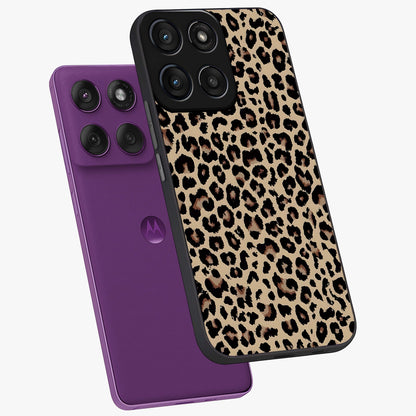 Savage Chic Pattern Glass Case displayed in angled mockup highlighting bold fashion inspired design with chic aesthetic.