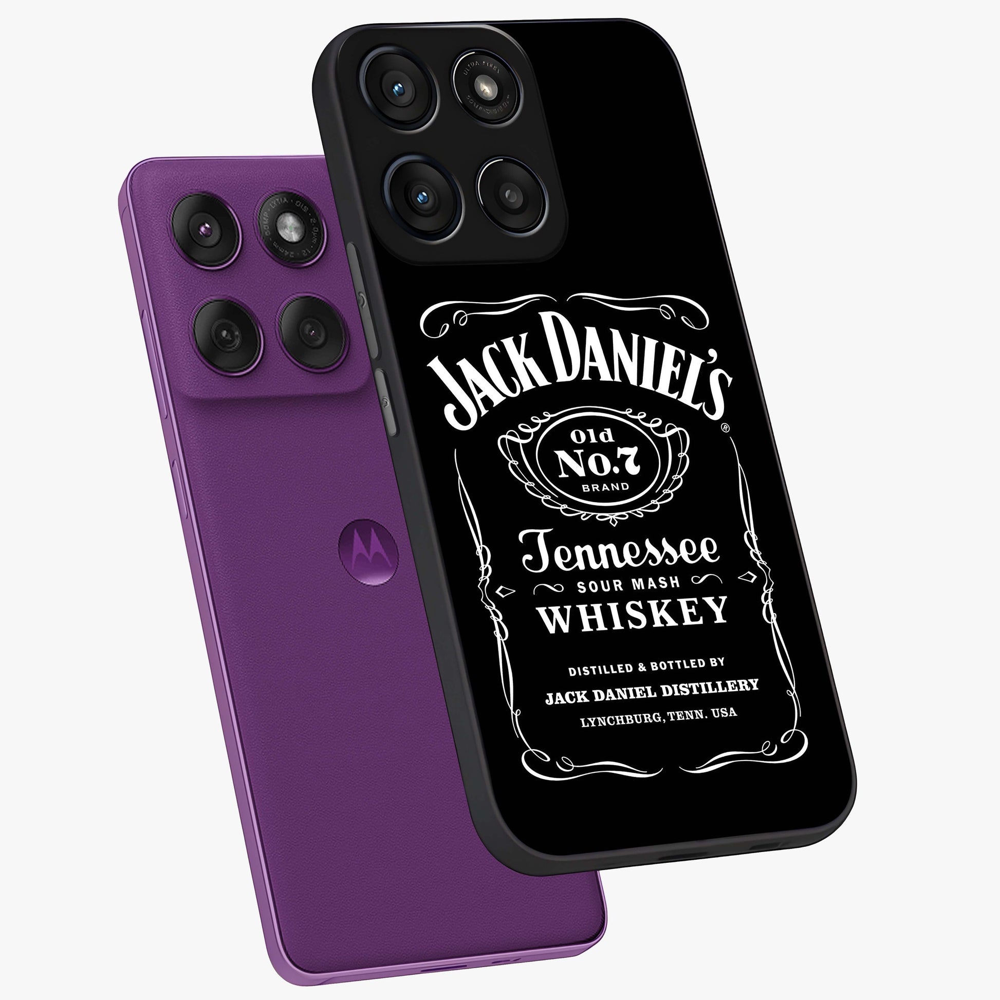Vintage Whiskey Heritage Glass Case displayed in angled mockup highlighting retro beverage themed design with heritage aesthetic.