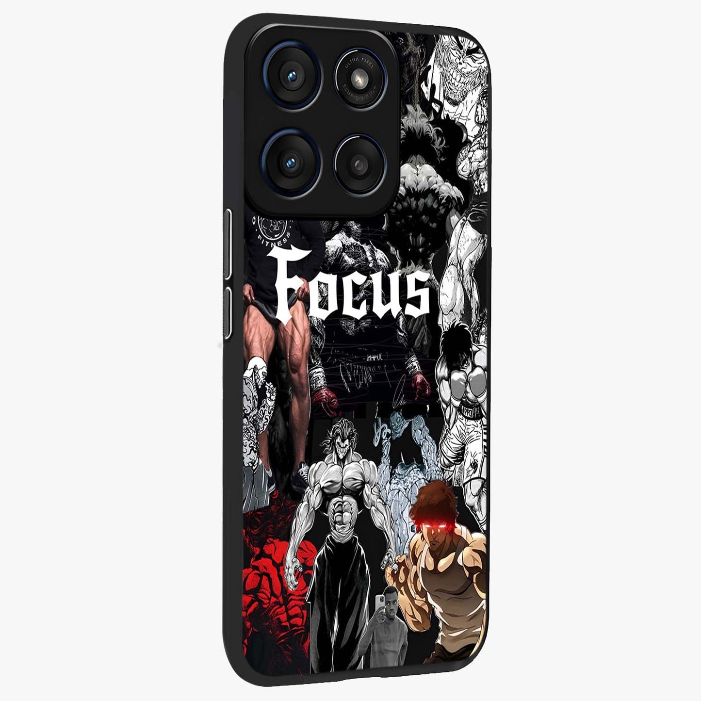 Relentless Power Focus Glass Case upright view showcasing strong inspirational artwork with powerful focus theme.
