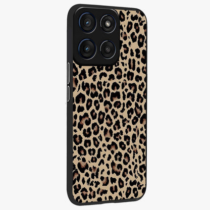 Savage Chic Pattern Glass Case upright view showcasing trendy decorative artwork with edgy fashion theme.