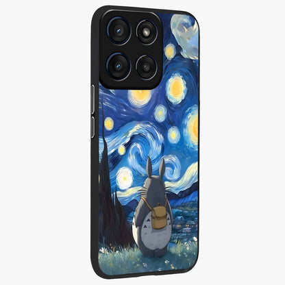 Totoro In Van Gogh Art Glass Case upright view showcasing creative character artwork with painterly artistic theme.