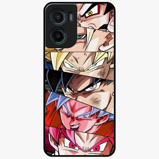 Anime Character Glass Case showing flat back view with vibrant anime artwork and glossy glass finish.