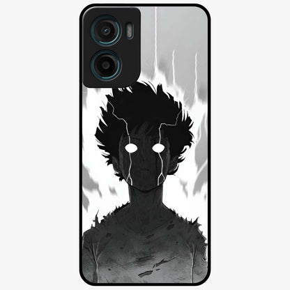 Awakened Inner Rage Glass Case showing flat back view with intense artistic artwork and glossy glass finish.
