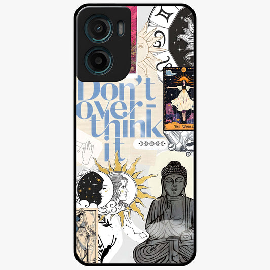 Ethereal Thoughts Glass Case showing flat back view with dreamy artistic artwork and glossy glass finish.