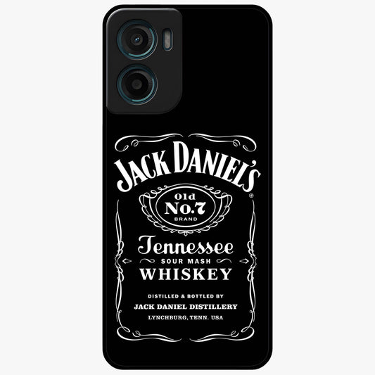 Vintage Whiskey Heritage Glass Case showing flat back view with classic whiskey inspired artwork and glossy glass finish.