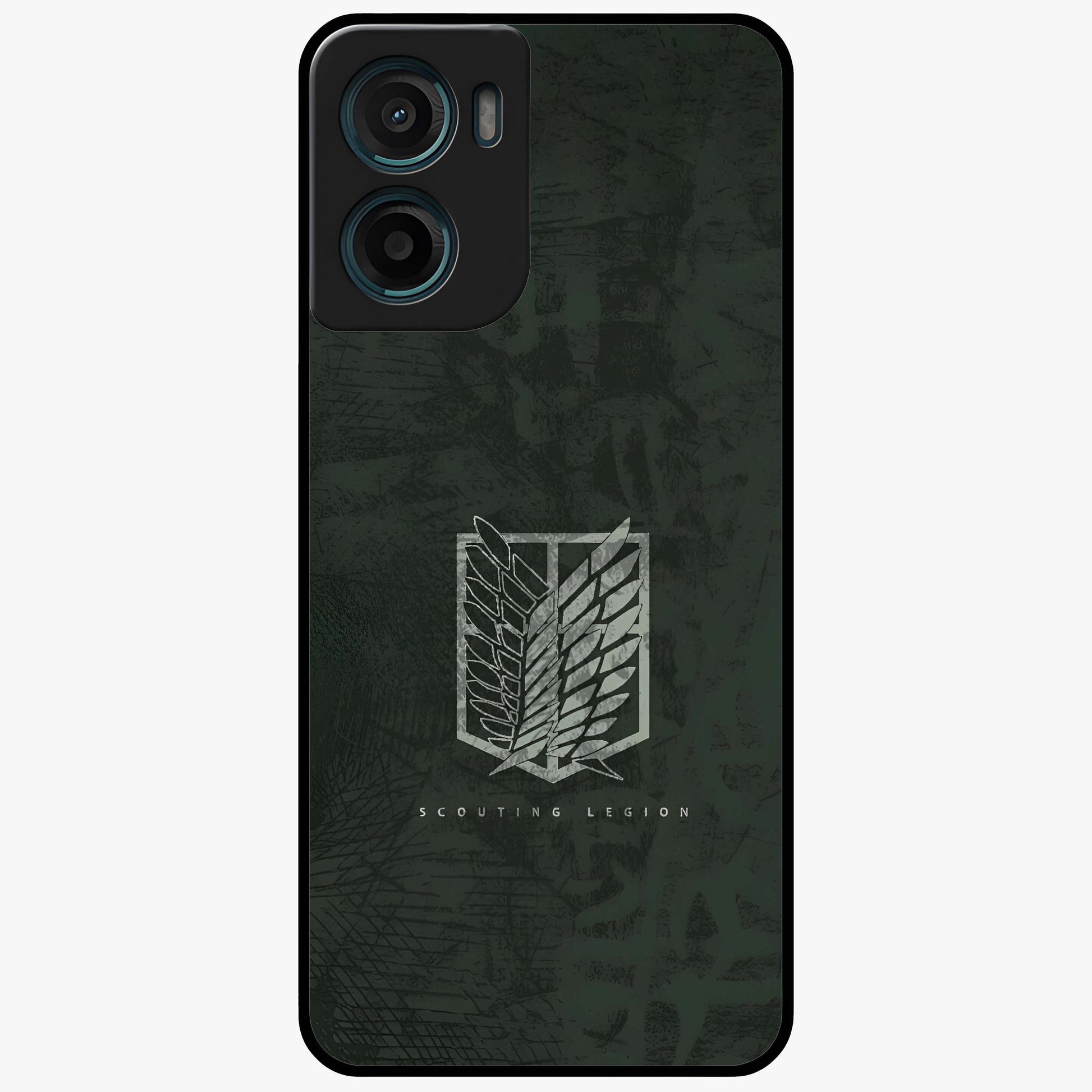 Wings Of Freedom Glass Case showing flat back view with symbolic wings artwork and glossy glass finish.