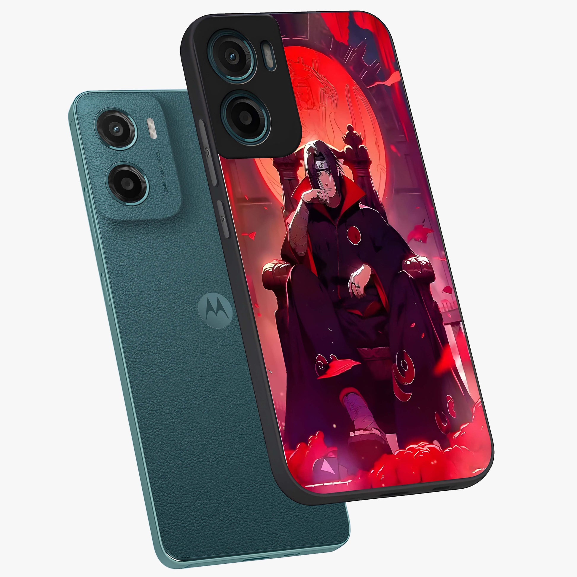 Blood Moon Sovereign Glass Case displayed in angled mockup highlighting dark celestial moon design and dramatic theme.